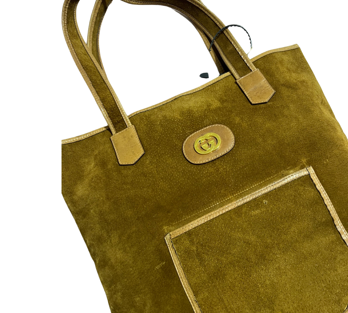 Vintage Gucci suede tote bag