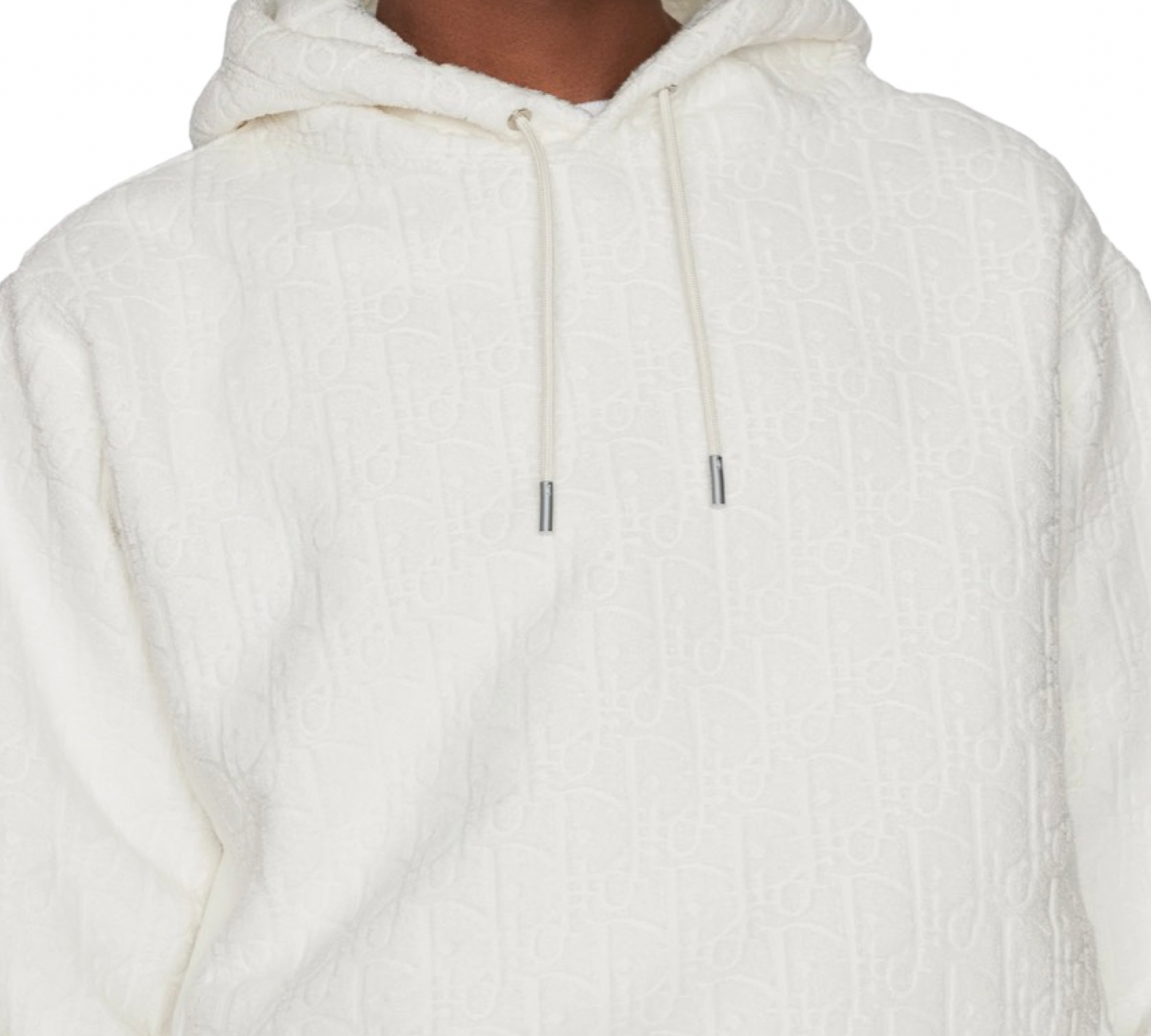 Dior Oblique Towelling Terry white hoodie
