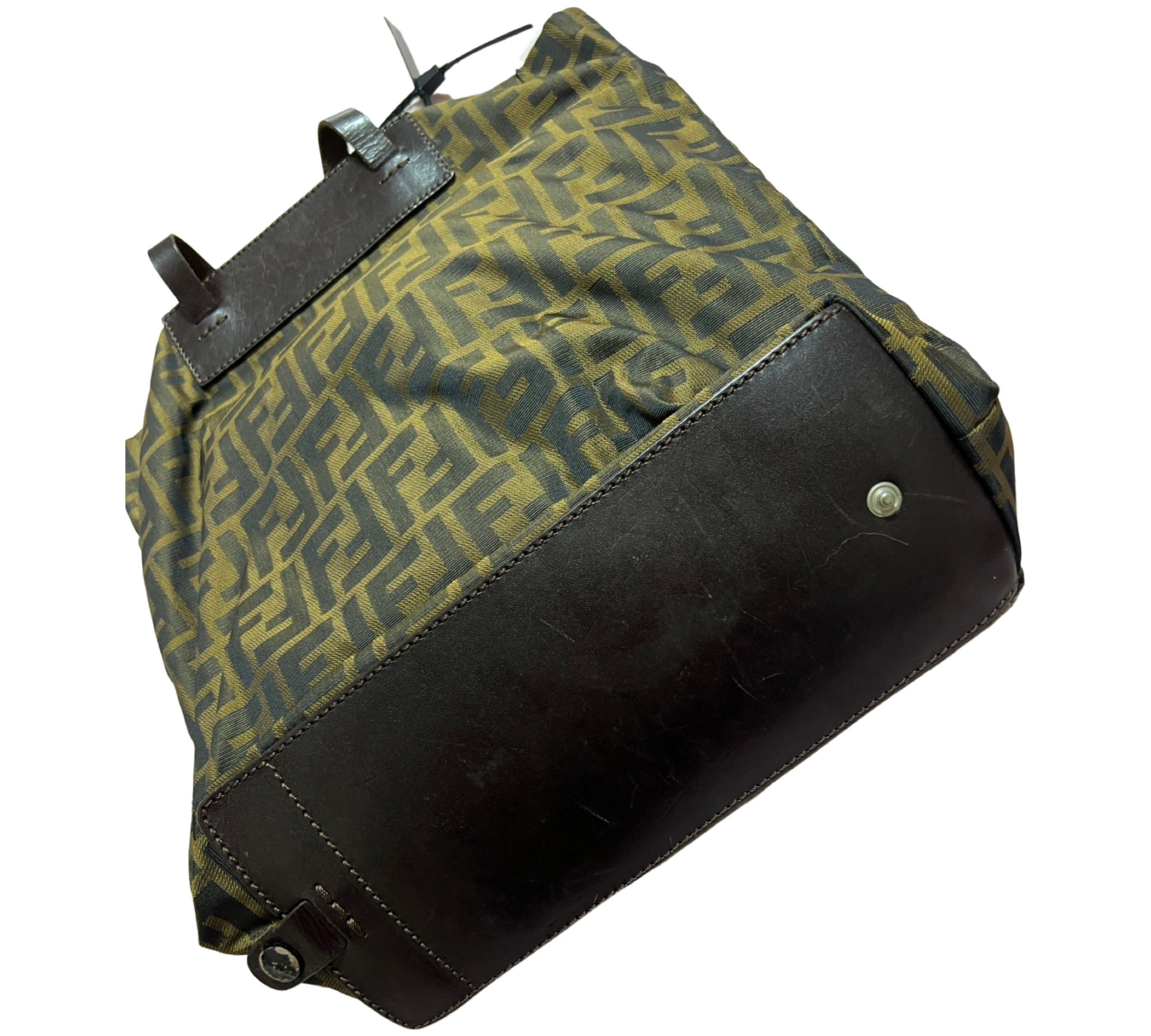 Fendi canvas shop tote