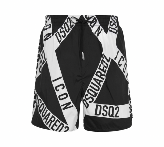 DSQUARED2 SWIM SHORTS -BLACK