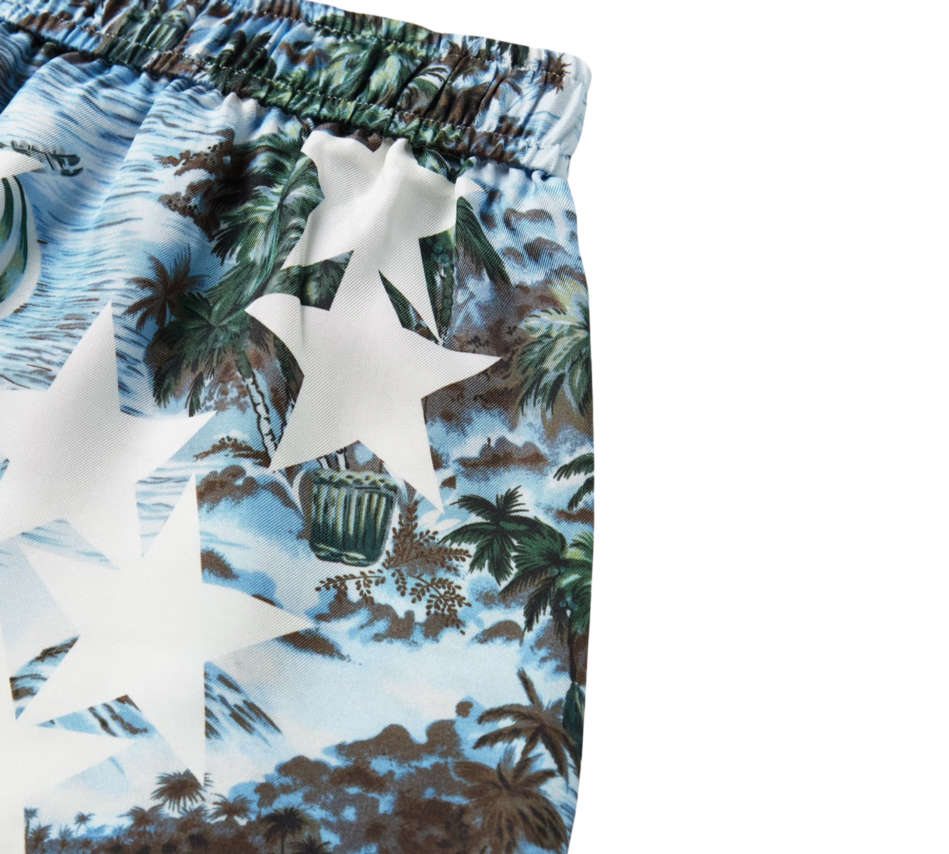 Amiri Men's Tropical Star Silk Shorts