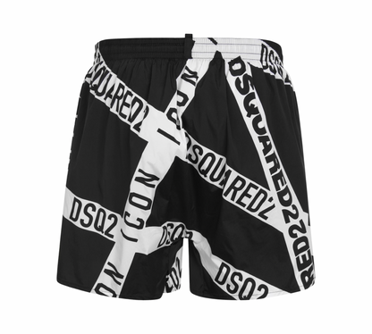 DSQUARED2 SWIM SHORTS -BLACK