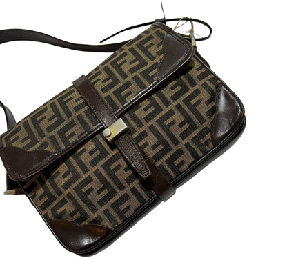 Vintage Fendi FF monogram shoulder bag handbag