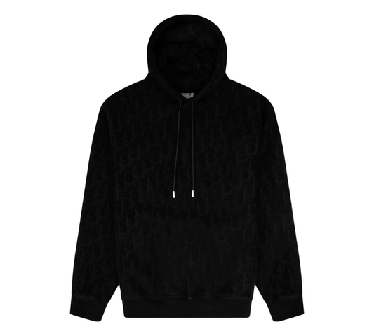 Dior Oblique towelling Terry black hoodie