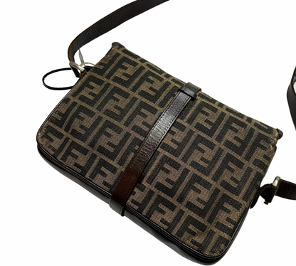 Vintage Fendi FF monogram shoulder bag handbag