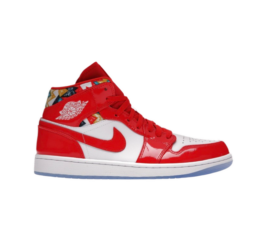 Jordan 1 Mid Barcelona Sweater Red Patent