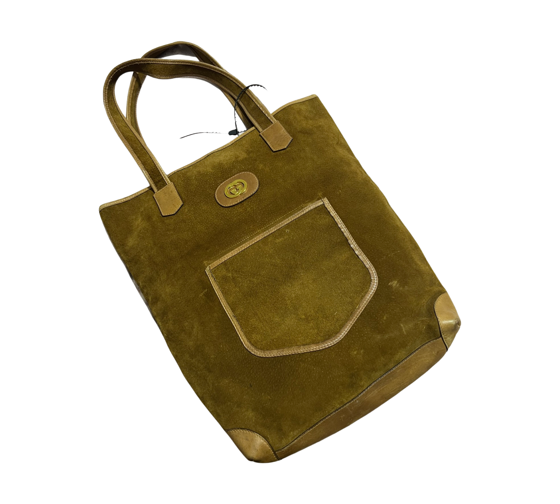 Gucci suede top tote bag